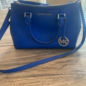 Michael Kors Royal Blue Shoulder Strap Satchel Bag